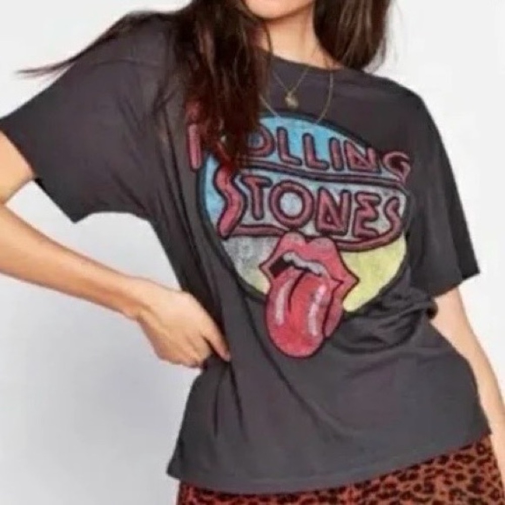 Daydreamer for Free People NWOT Rolling Stones Graphic Tee in Black